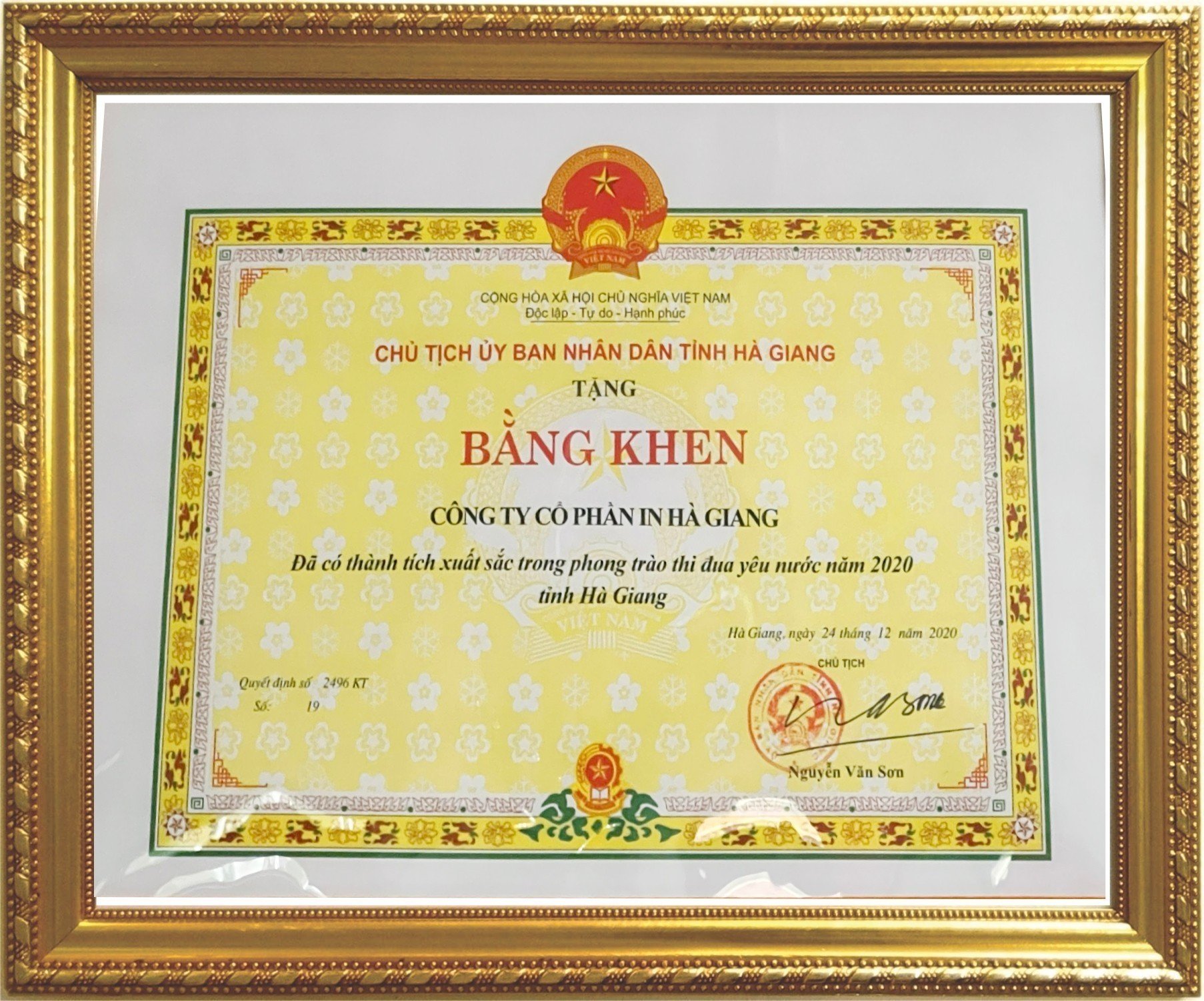 CÔNG TY CỔ PHẦN IN HÀ GIANG