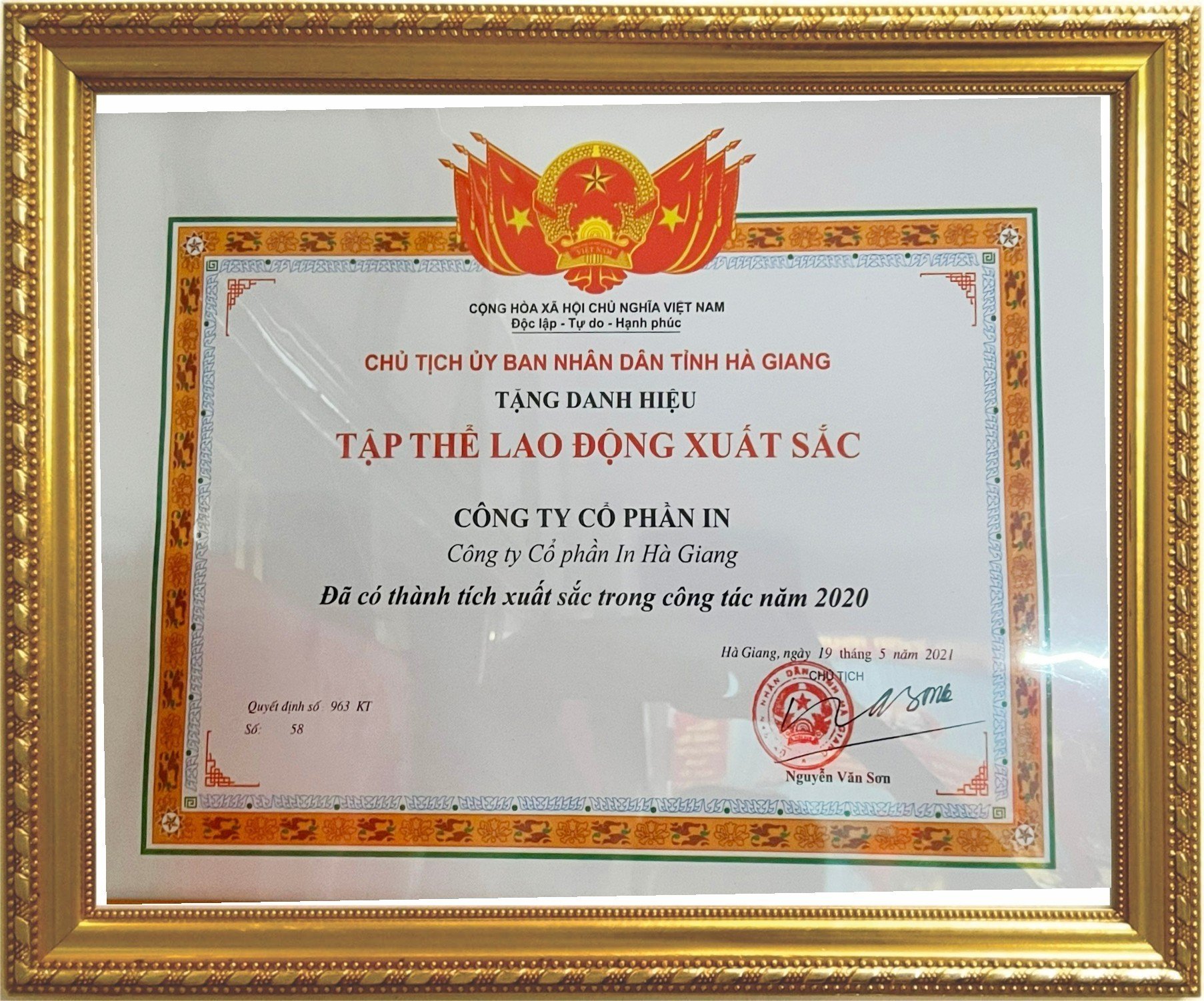 CÔNG TY CỔ PHẦN IN HÀ GIANG